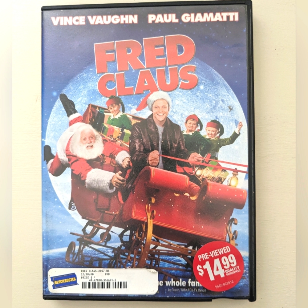 Fred Claus from Blockbuster Video DVD Very Good Condition Christmas Movie
